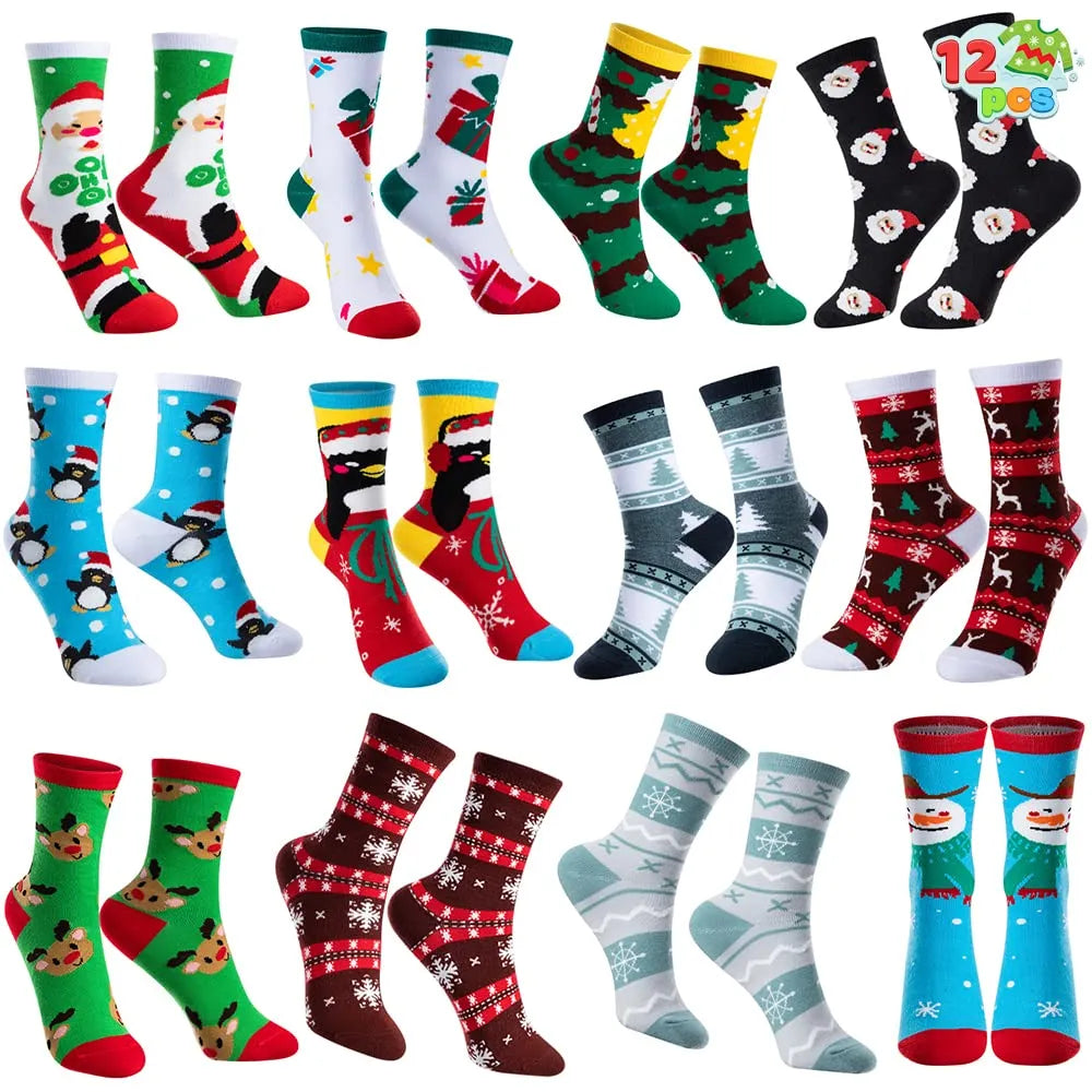 12 Pairs Holiday Warm Socks