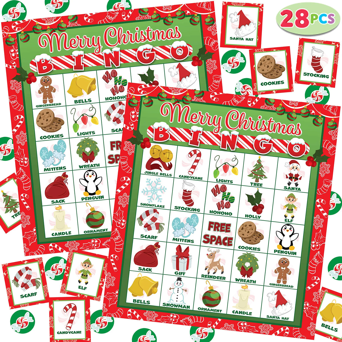 Christmas Bingo (Red) - 28 Pcs
