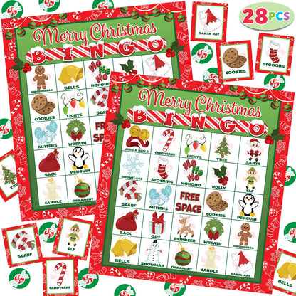 Christmas Bingo (Red) - 28 Pcs