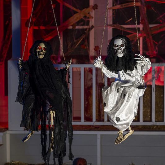 2-Pack Halloween Lighted Swinging Skeletons