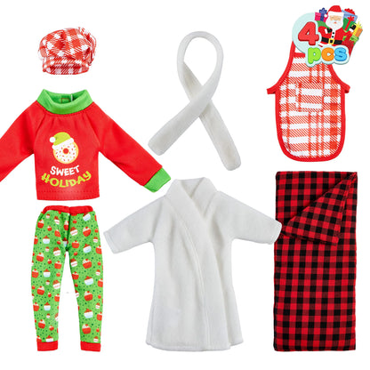 4-Pack Christmas Elf Doll Accessories
