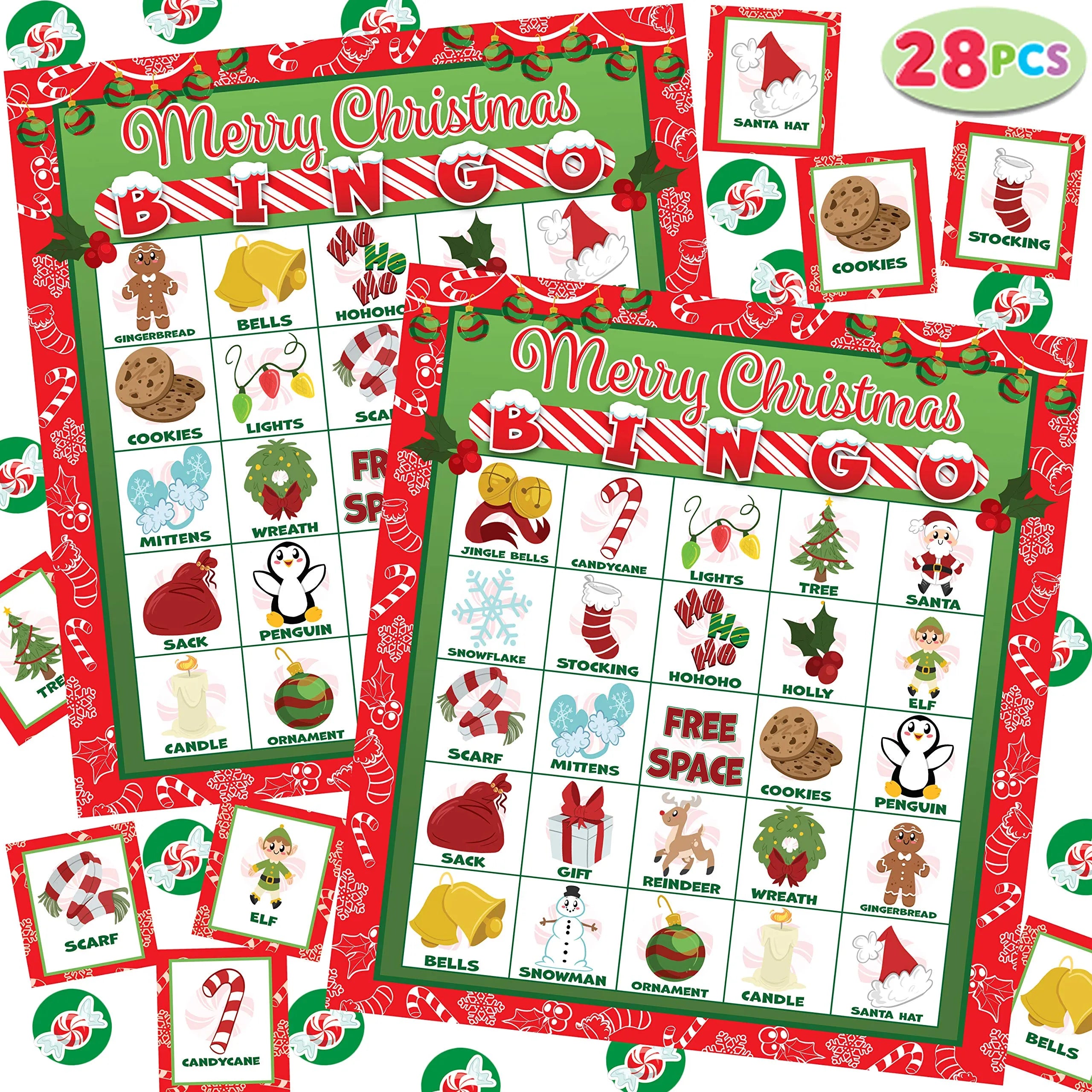 Christmas Bingo (Red) - 28 Pcs