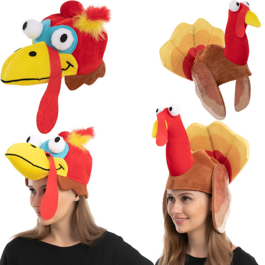 2-Pack Silly Thanksgiving Turkey Hats