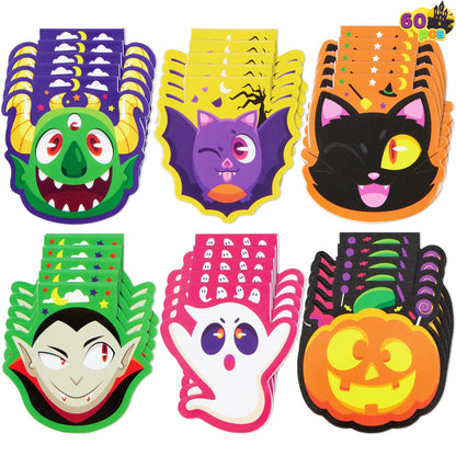 Halloween Spooky Characters Mini Notepad Set - 60 Pack