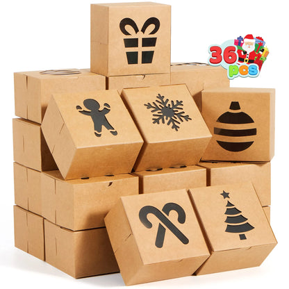 Brown Kraft Cookie Boxes (36 Pack)