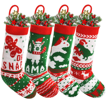 4-Pack 18-Inch Christmas Stockings