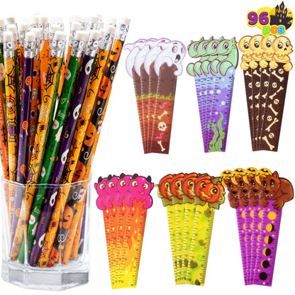 Halloween Pencil & Ruler Set (96-Piece)