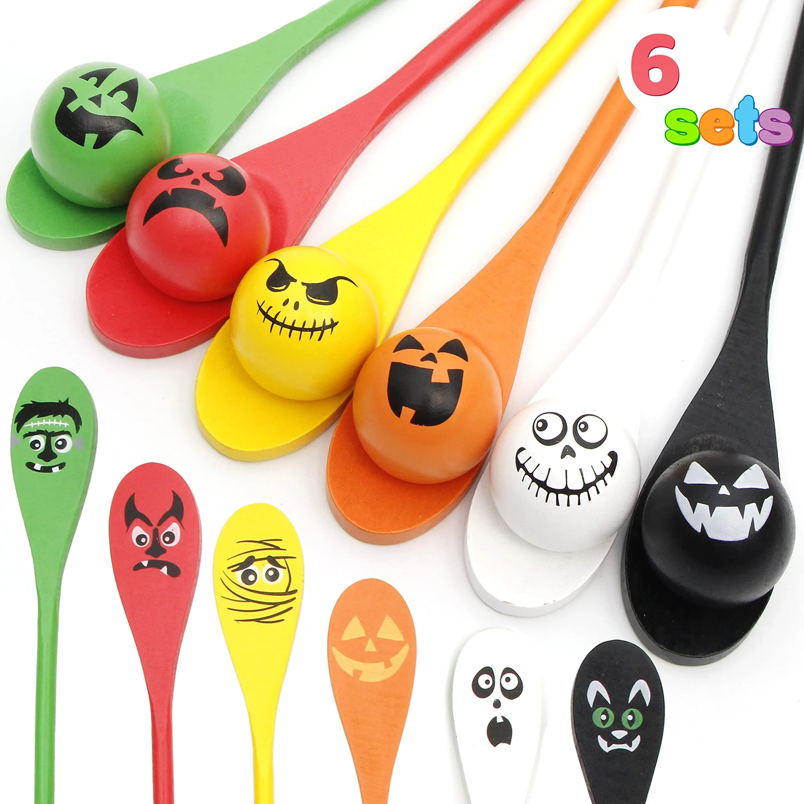 Egg and Spoon Race Game Set (6 Pieces)