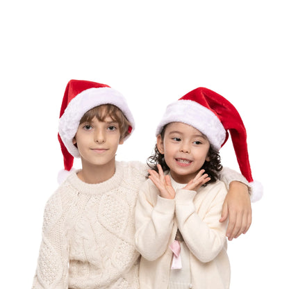 Premium Santa Hats for Christmas, 12-Pack