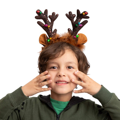 Christmas Light-Up Reindeer Headband (4 Pack)