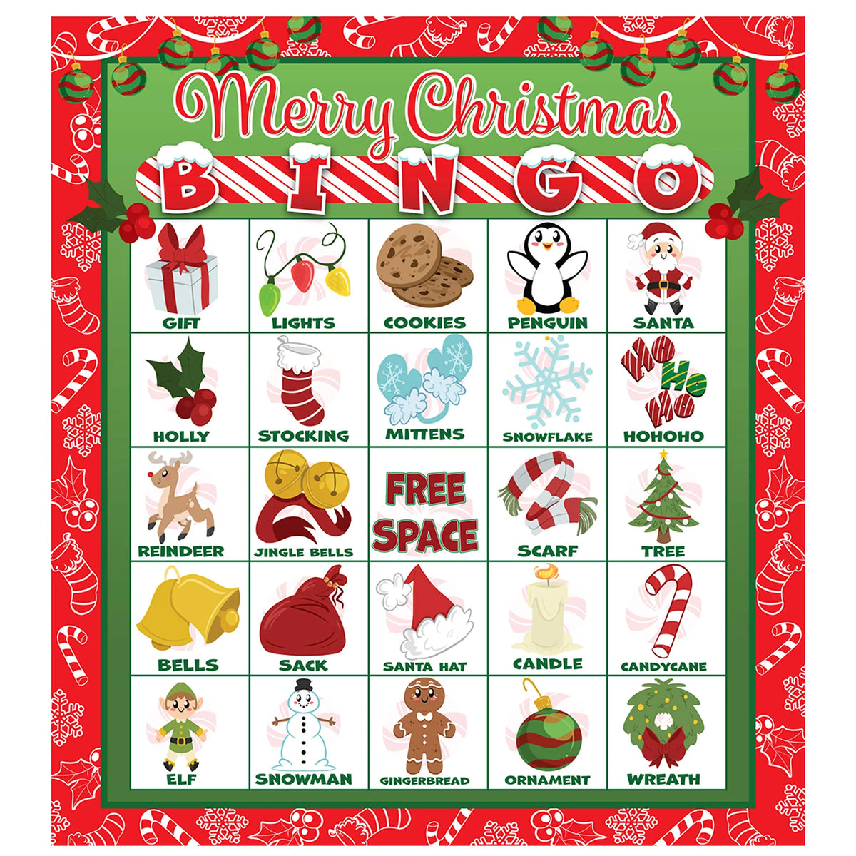 Christmas Bingo (Red) - 28 Pcs