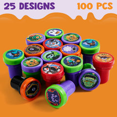 100-Pack Halloween Assorted Stampers