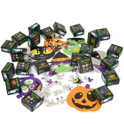 36-Piece Halloween Jigsaw Puzzle Set in Blind Boxes Featuring 6 Characters on Paper Board