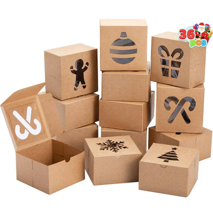 Brown Kraft Cookie Boxes (36 Pack)