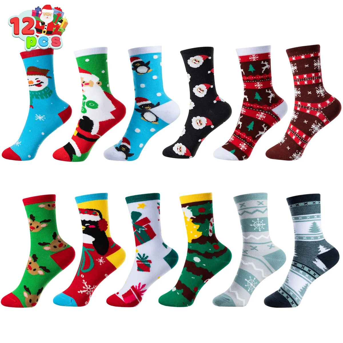 12 Pairs Holiday Warm Socks