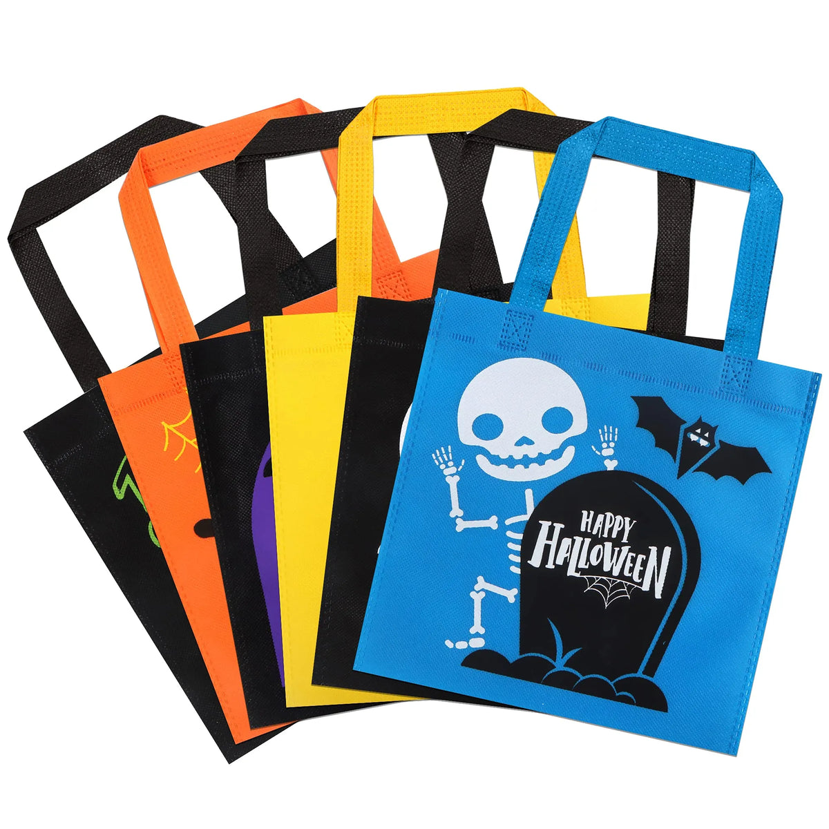Halloween Non-Woven Colorful Tote Gift Bags (32-Pack)