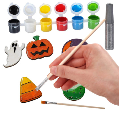 12 Pcs Halloween Wooden Magnets