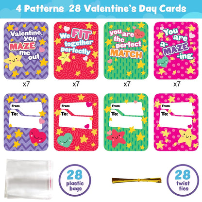 28 Wacky Tracks with Valentine's Day Cards for Classroom Exchange