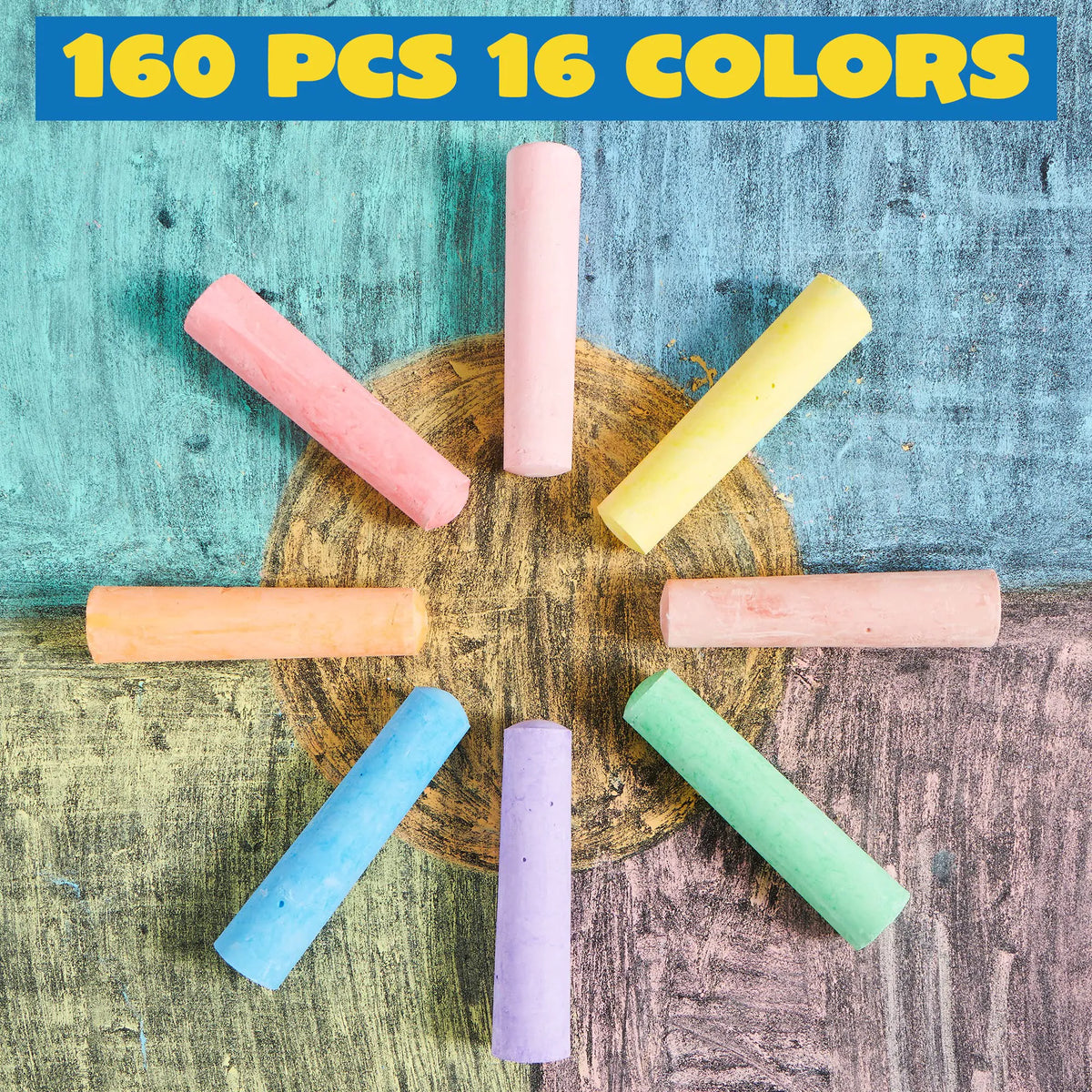 Washable Jumbo Sidewalk Chalk Set