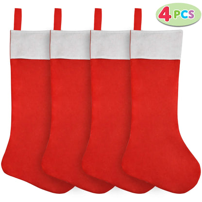 4-Piece 36-Inch Jumbo Felt Christmas Stockings