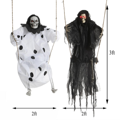 2-Pack Halloween Lighted Swinging Skeletons