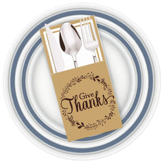 Thanksgiving Turkey Cutlery Holder, 36-Piece Set
