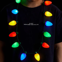 6-Pack Christmas Necklace with 12 Light Bulbs