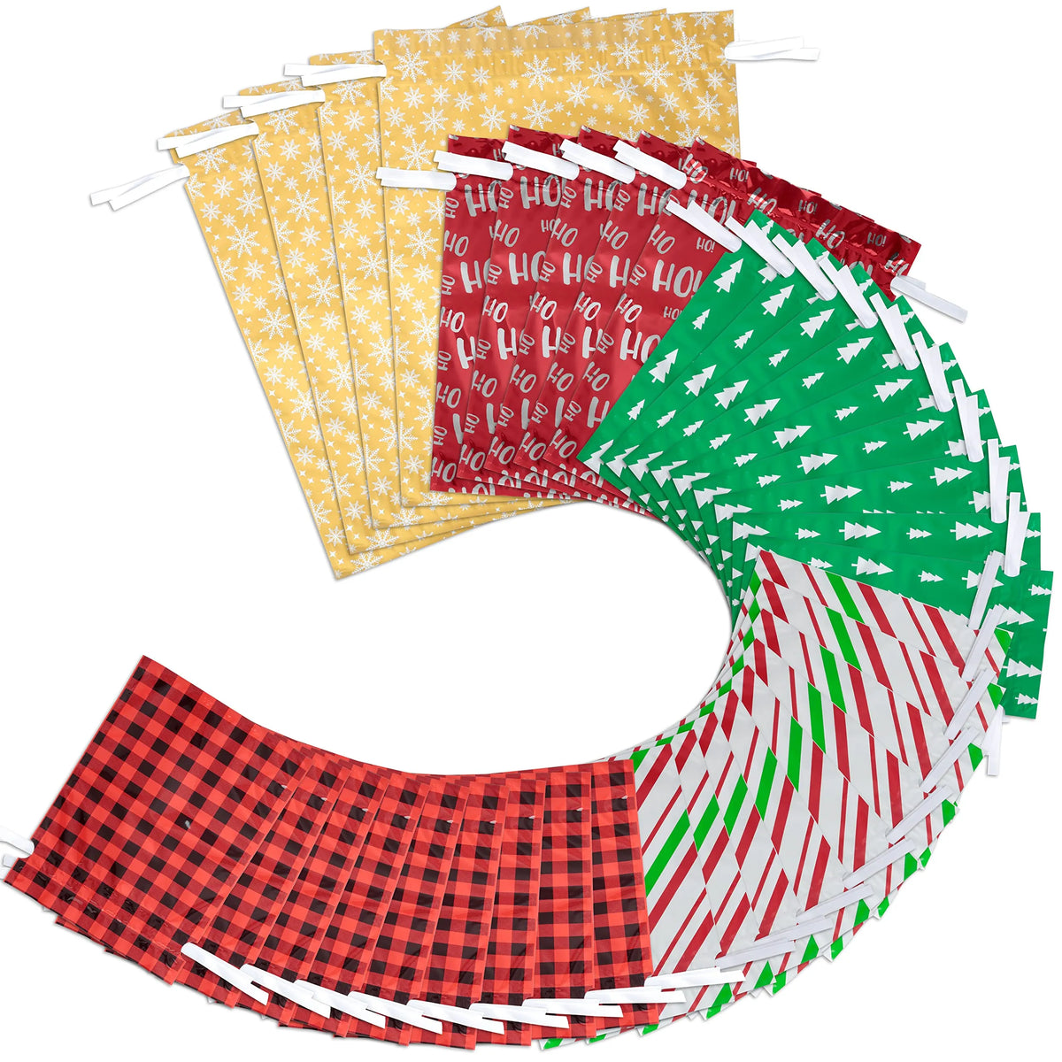 Christmas Drawstring Bags, 36 Pack