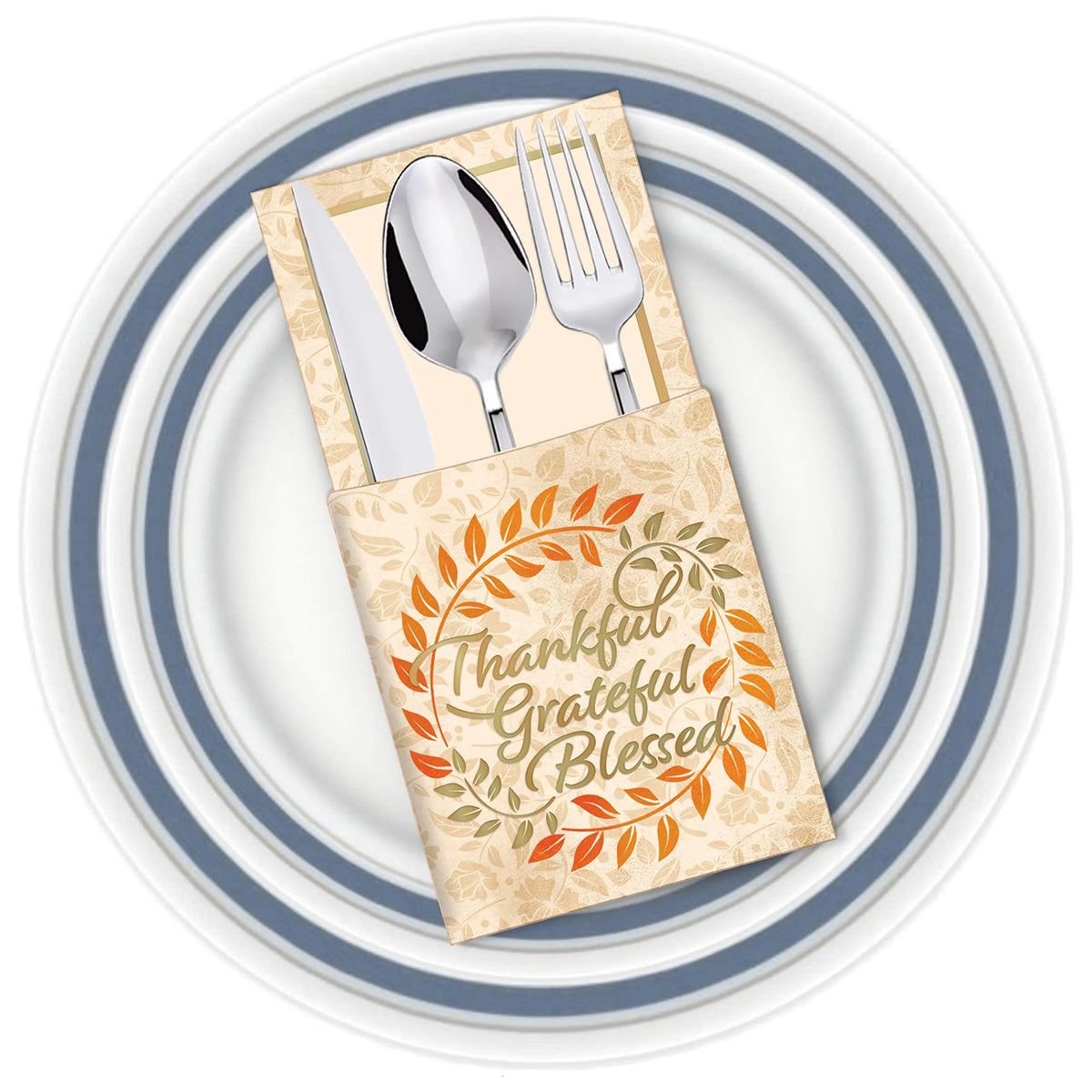 36-Piece Thanksgiving Decorative Utensil Holder