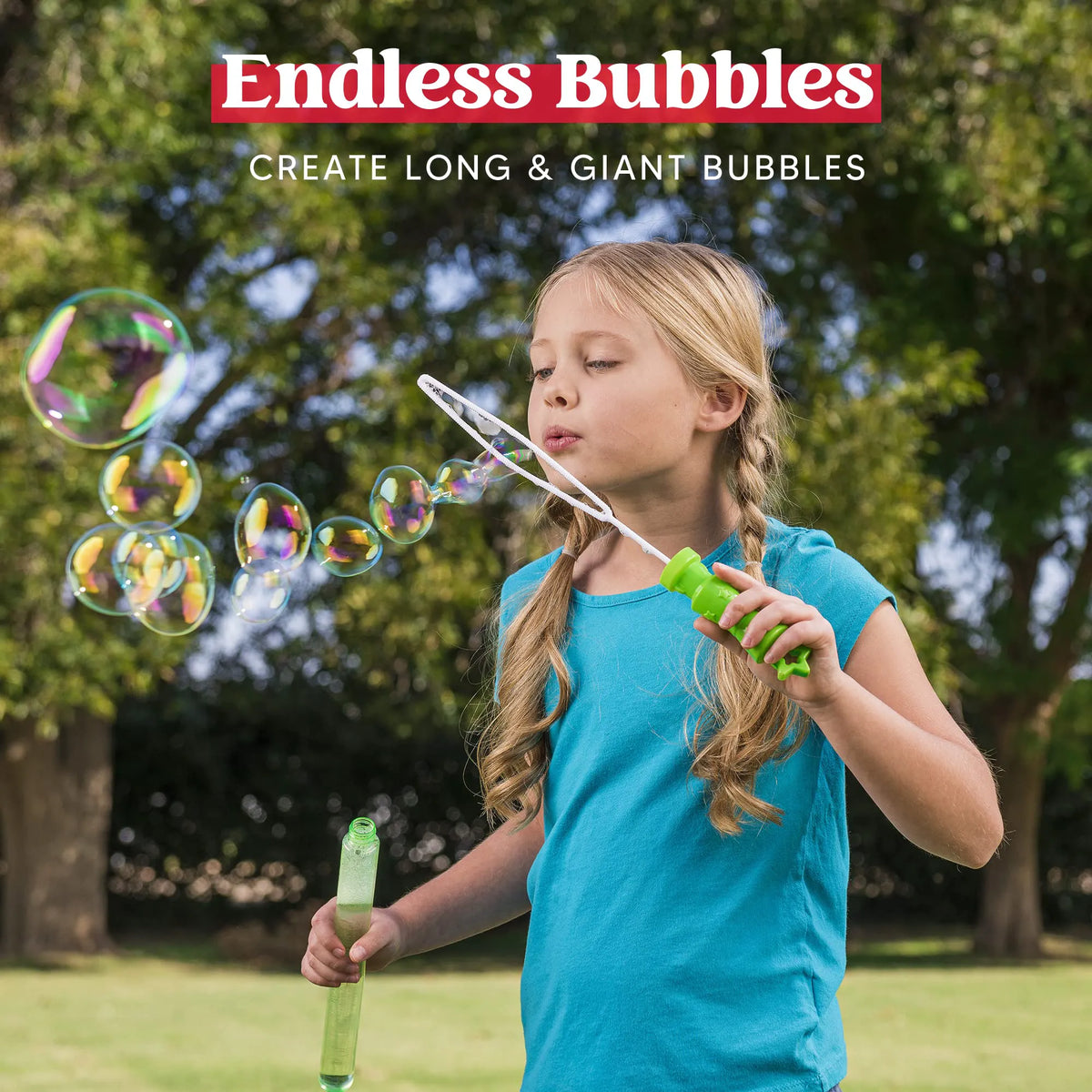 24 Bubble Wands (6 Colors)