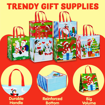 Tote Bags, 6 Designs, 12 Pieces