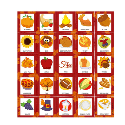 Thanksgiving Bingo Cards