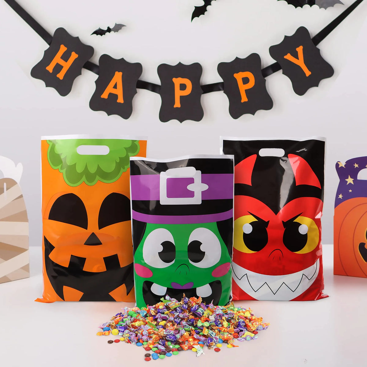 Halloween Goodie Bags with Characters, 72 Count