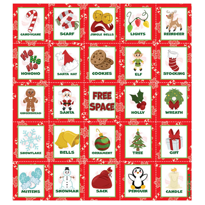Christmas Bingo (Red) - 28 Pcs