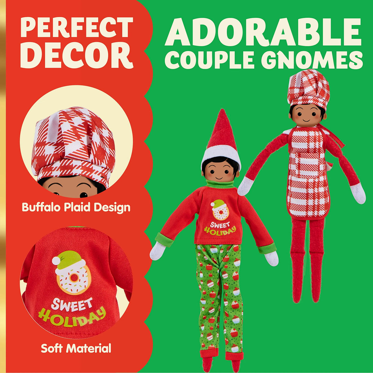4-Pack Christmas Elf Doll Accessories