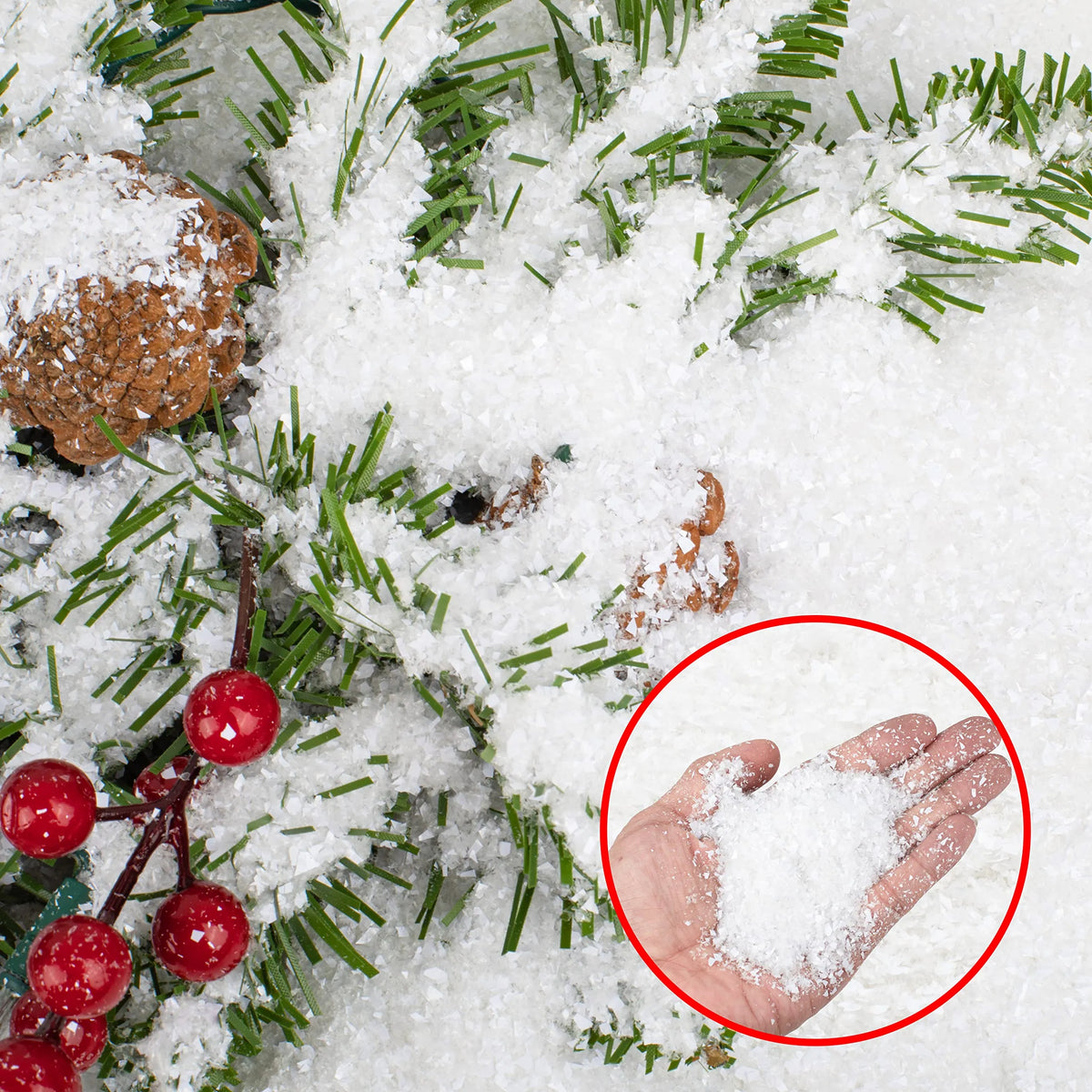 10 oz Artificial Dry Plastic Snow, 2 Pack