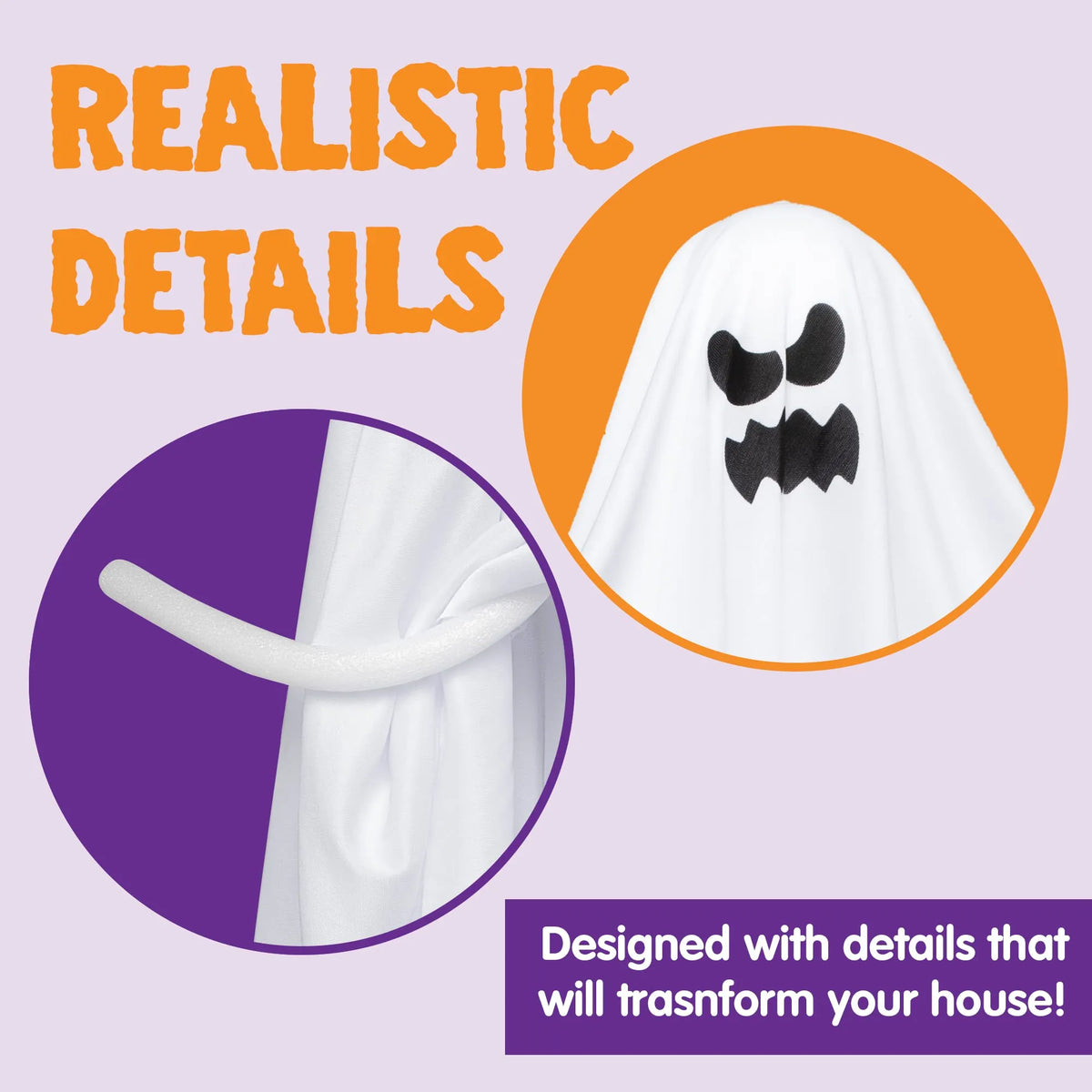 27.5" Halloween Hanging Ghosts, 5 Pack