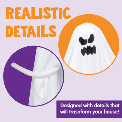 27.5" Halloween Hanging Ghosts, 5 Pack