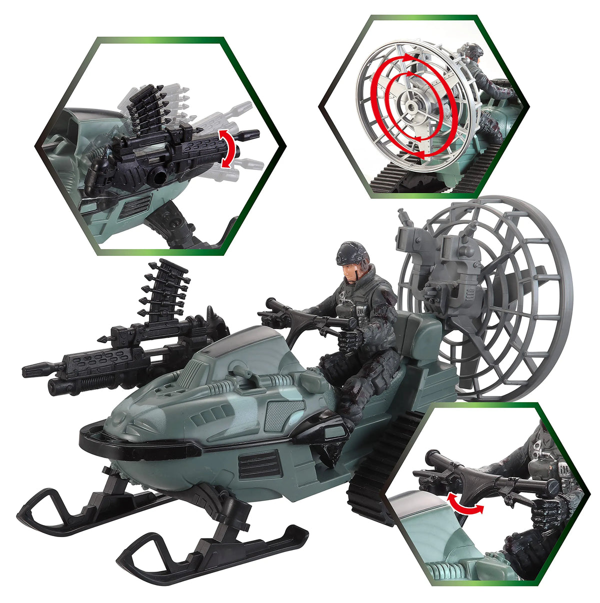 Camouflage Military Toy Set for Land and Air