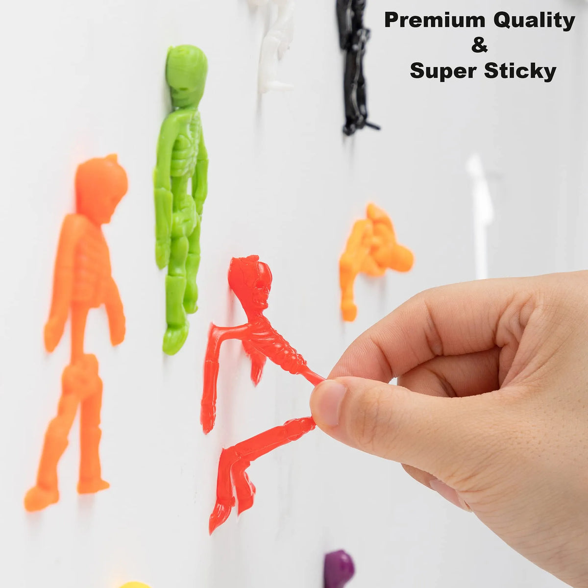 72 Pcs Halloween Stretchy Skeleton Toys