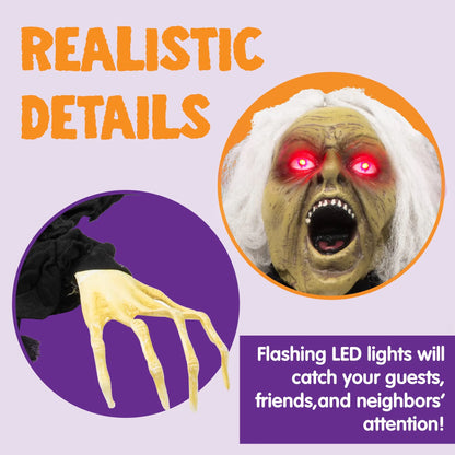 Halloween Light-Up Witch Ground Breaker Decoration