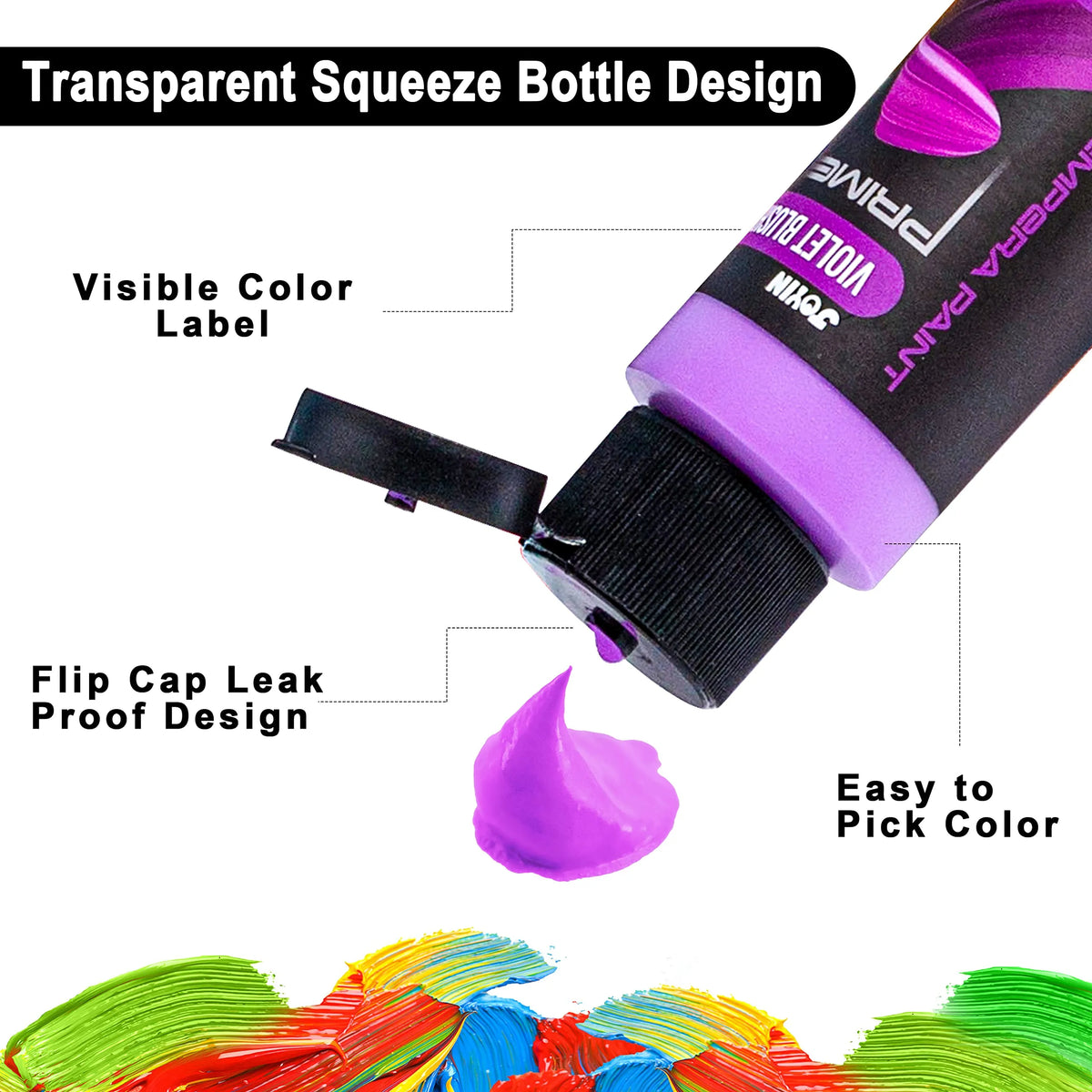 Washable Tempera Paint Set for Kids, 12 Pieces