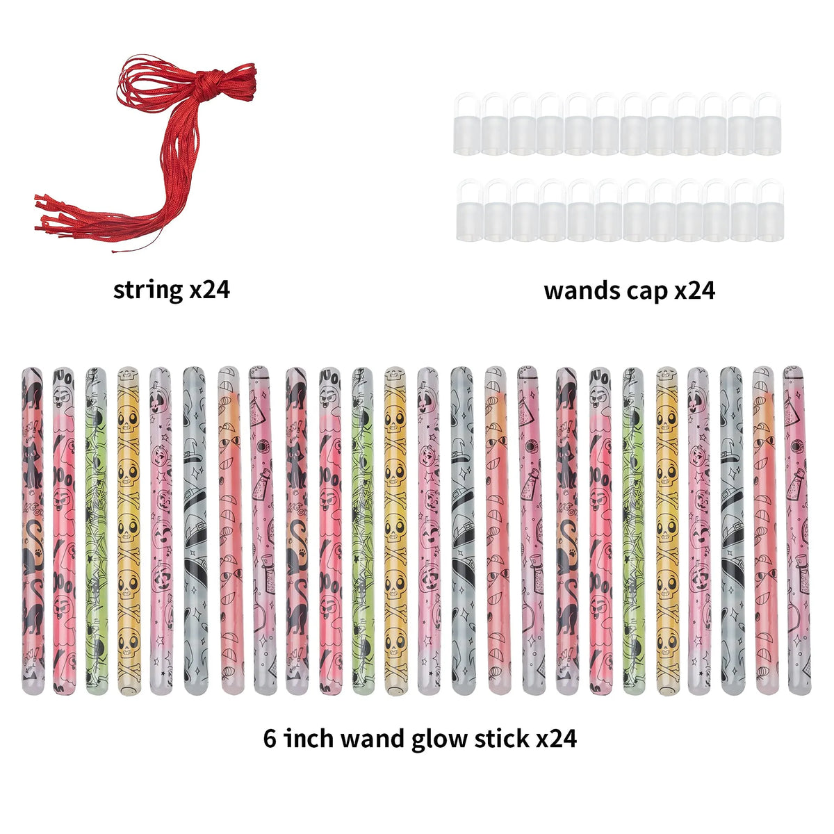 Glow Stick Wands, 24 Pack