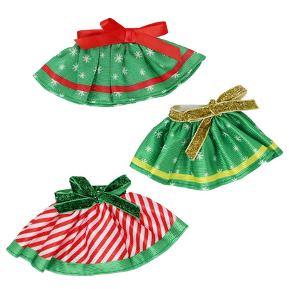 Joyin Elf Plush Dance Skirts, 3-Pack