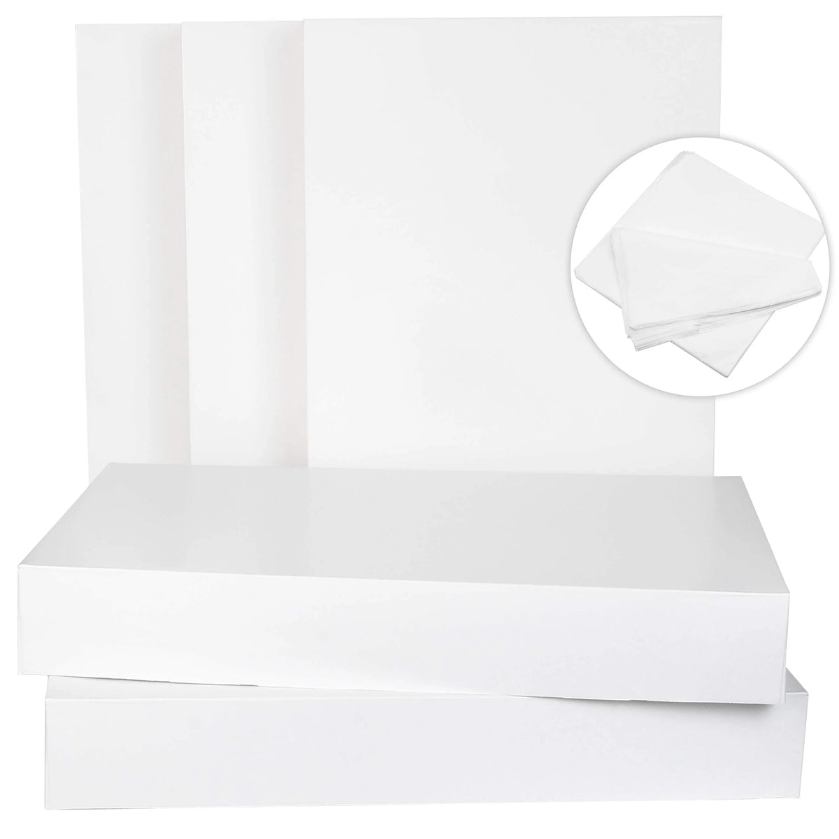 12 White Cardboard Gift Boxes