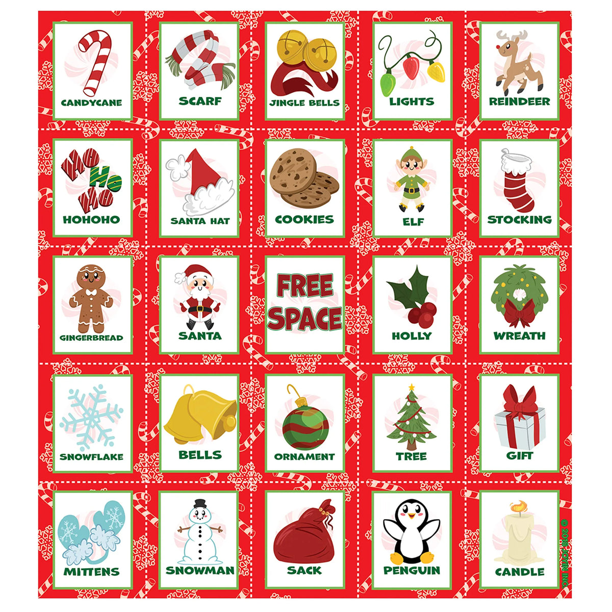 Christmas Bingo (Red) - 28 Pcs