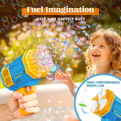 Sloosh 2-Pack Bubble Machine - Bazooka Rocket Bubble Gun Toy for Kids Ages 4-8, Adults, Party Favors, Summer, Wedding, Easter