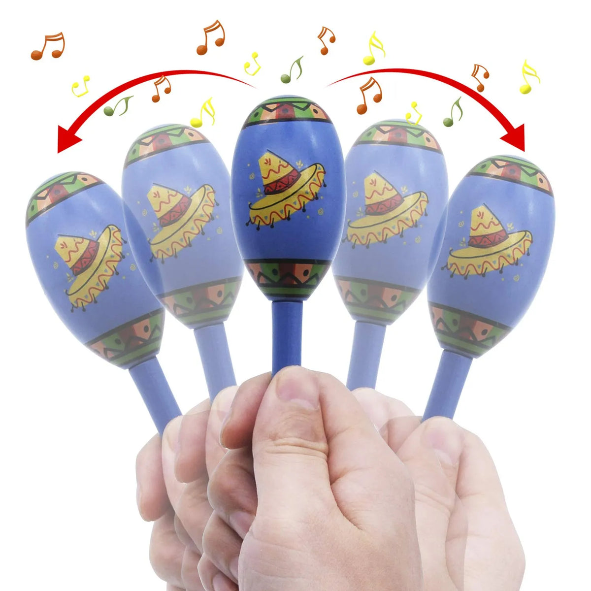 Mini Wooden Maracas (12-Pack)