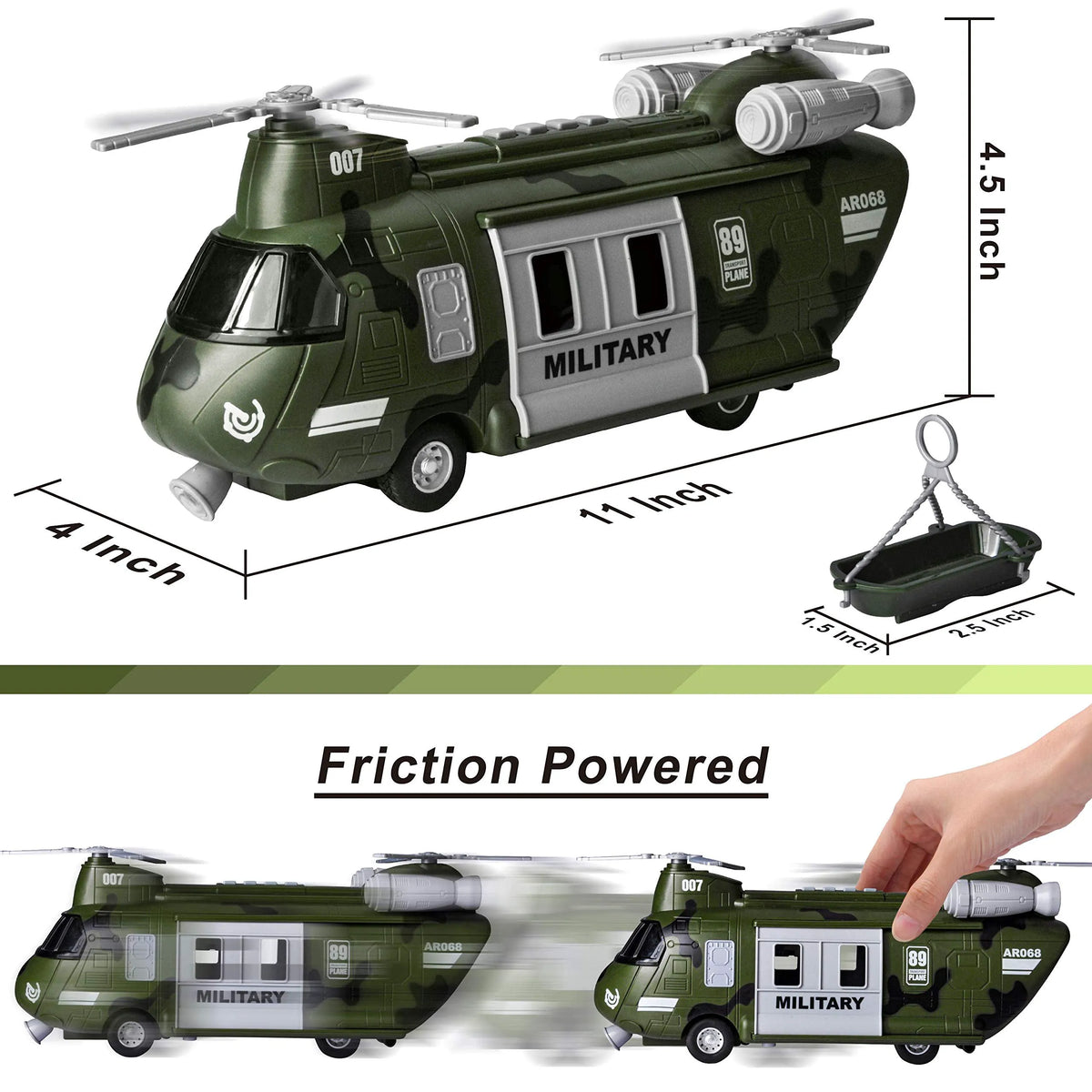Friction Powered Helicopter Transport