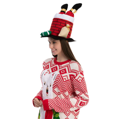 Santa Chimney Christmas Hat